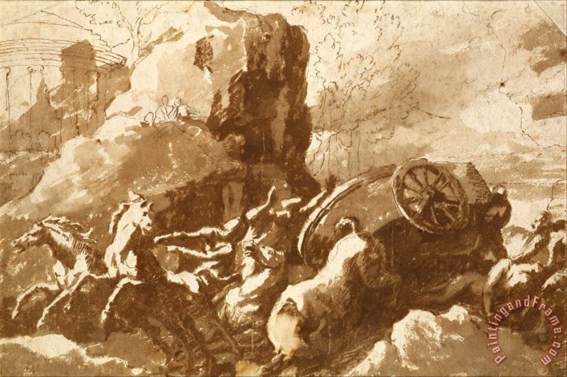 Nicolas Poussin The Death of Hippolytus Art Print