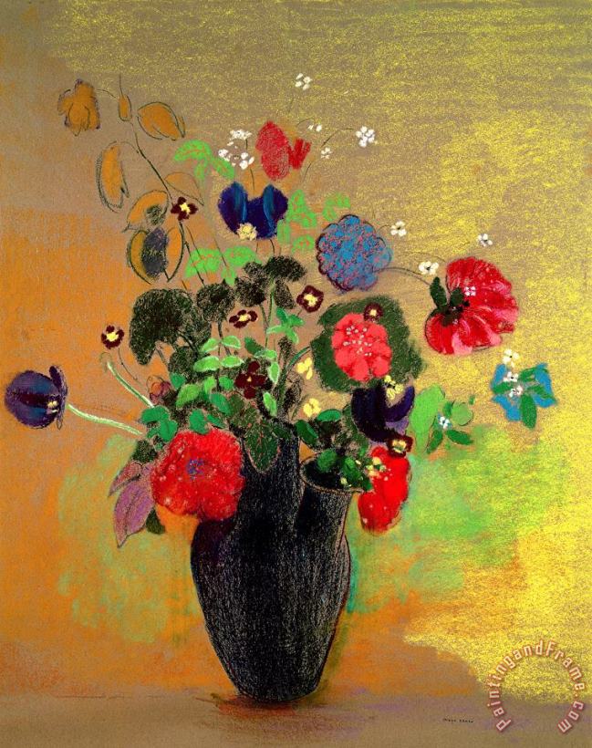 Odilon Redon Vase Of Flowers Art Painting