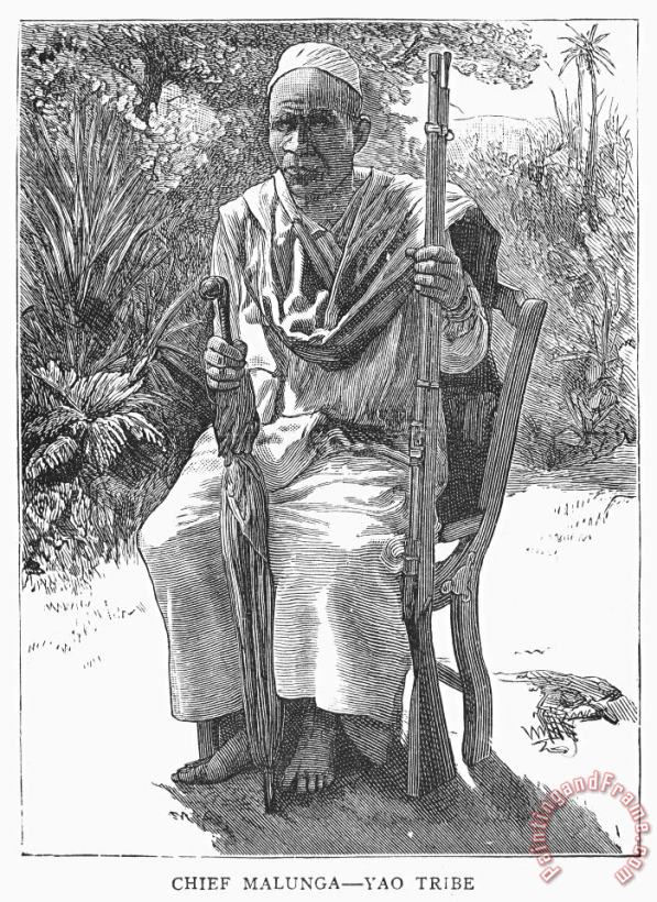 Others Africa: Yao Chief, 1889 Art Print