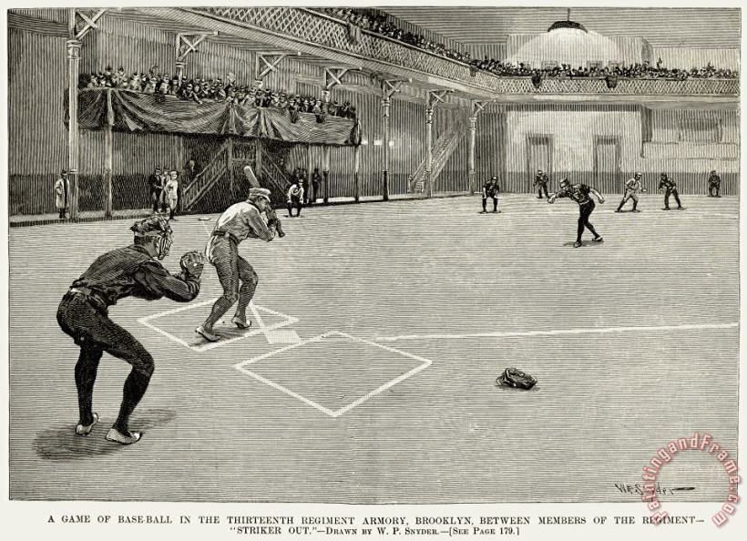 Baseball: Brooklyn, 1890 painting - Others Baseball: Brooklyn, 1890 Art Print