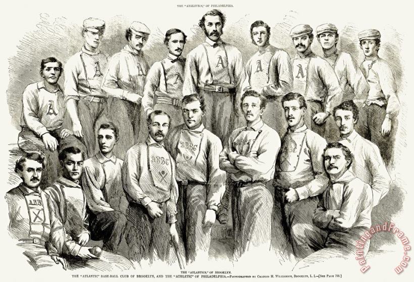 Baseball Teams, 1866 painting - Others Baseball Teams, 1866 Art Print