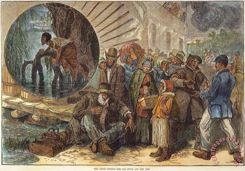 Black Exodus, 1880 painting - Others Black Exodus, 1880 Art Print