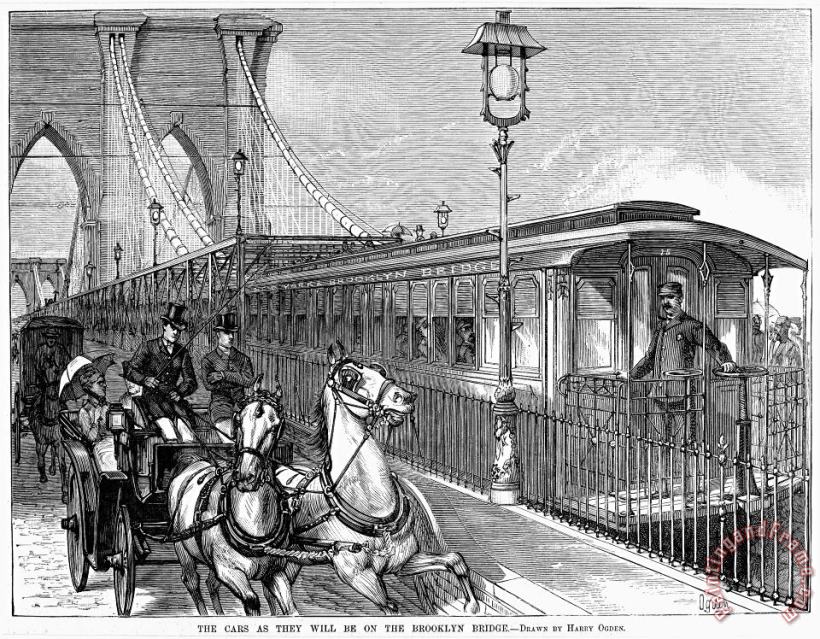 Others Brooklyn Bridge, 1882 Art Painting