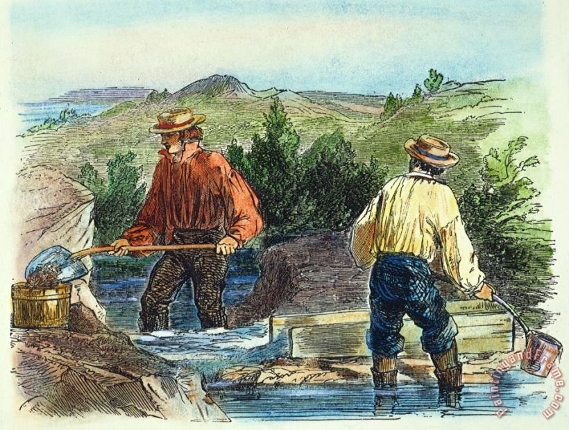 Others California Gold Rush Art Painting