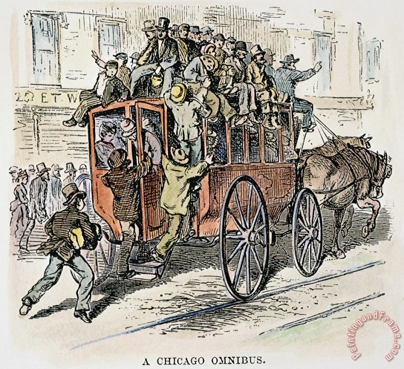 Others Chicago Omnibus, 1882 Art Painting