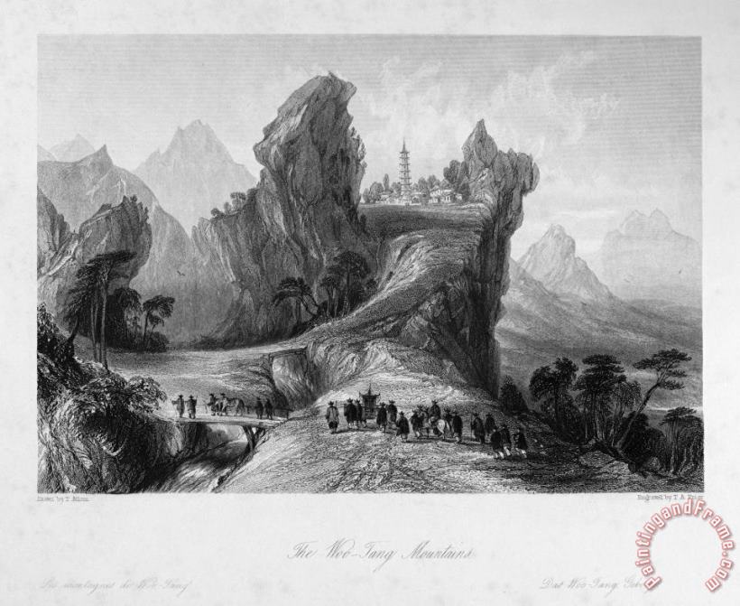China: Mountains, 1843 painting - Others China: Mountains, 1843 Art Print