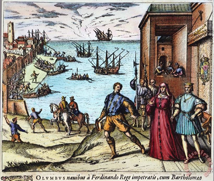 Columbus: Departure, 1492 painting - Others Columbus: Departure, 1492 Art Print