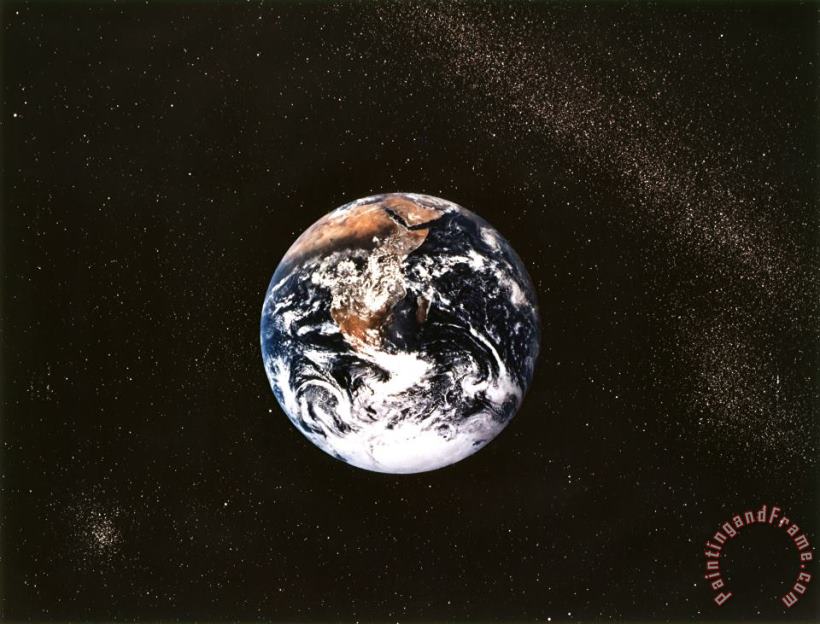 Others Earth Seen From Apollo 17 Africa And Antarctica Visible Art Painting