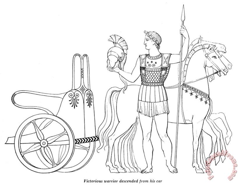 Others Greek Chariot Art Painting