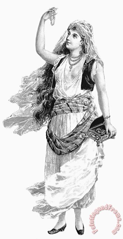 HAREM WOMAN. 19th CENTURY painting - Others HAREM WOMAN. 19th CENTURY Art Print