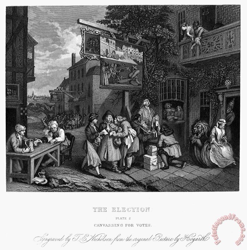 Hogarth: Election painting - Others Hogarth: Election Art Print