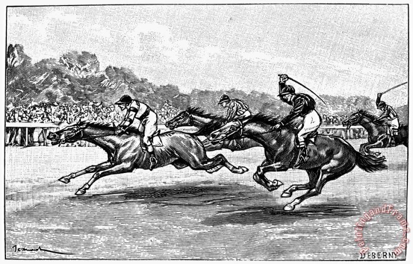 Horse Racing, 1900 painting - Others Horse Racing, 1900 Art Print