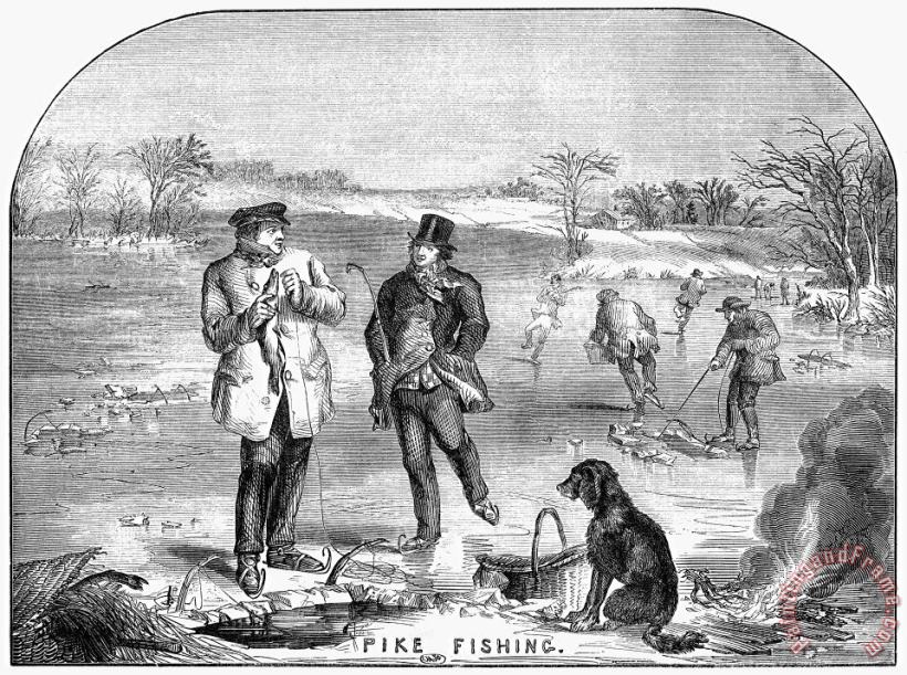 Ice Fishing, 1854 painting - Others Ice Fishing, 1854 Art Print