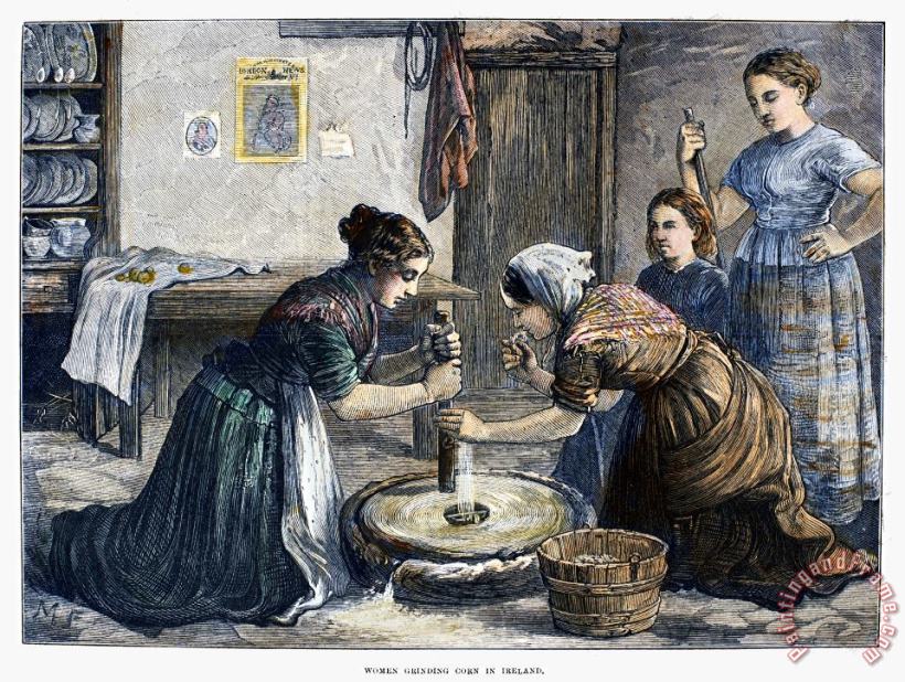 Ireland: Hand Mill, 1874 painting - Others Ireland: Hand Mill, 1874 Art Print