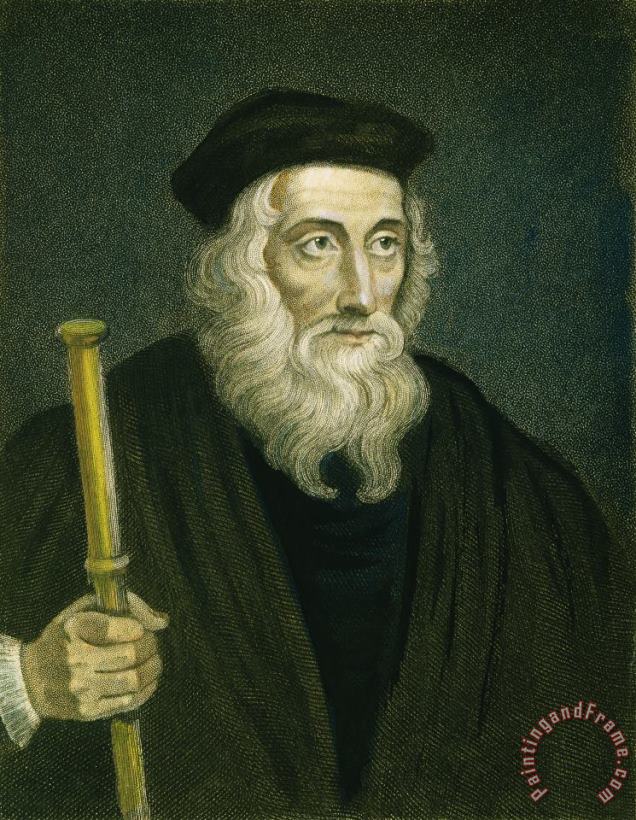 Others John Wycliffe (1320?-1384) Art Painting