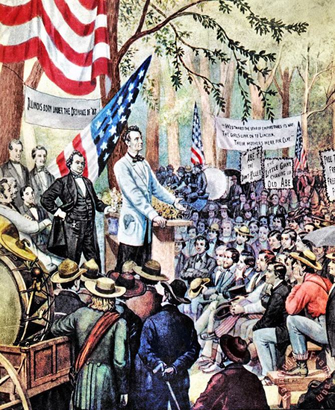 Lincoln-douglas Debate painting - Others Lincoln-douglas Debate Art Print
