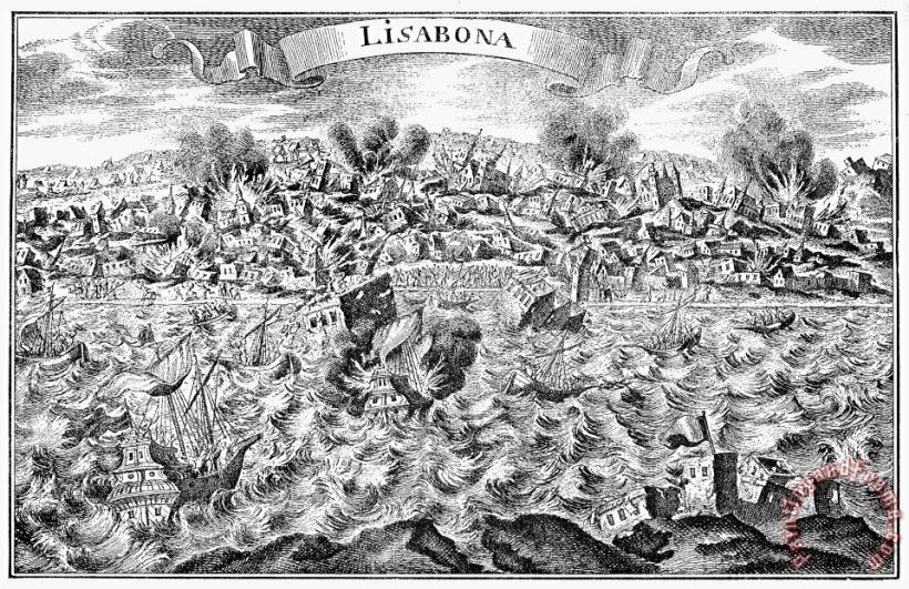 Lisbon Earthquake, 1755 painting - Others Lisbon Earthquake, 1755 Art Print