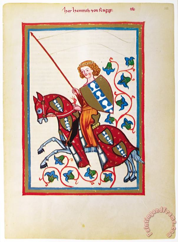 Others MINNESINGER, 14th CENTURY Art Painting