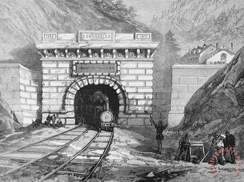 Others Mont Cenis Tunnel, 1871 Art Print