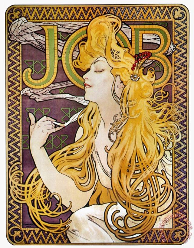 Others Mucha: Cigarette Papers Art Painting