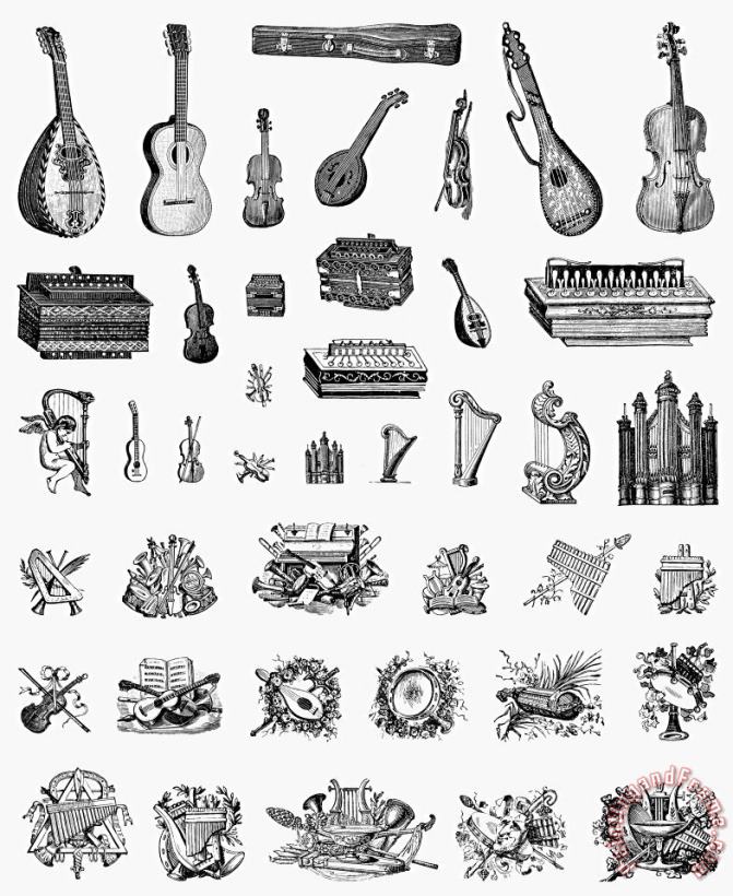 Musical Instruments painting - Others Musical Instruments Art Print
