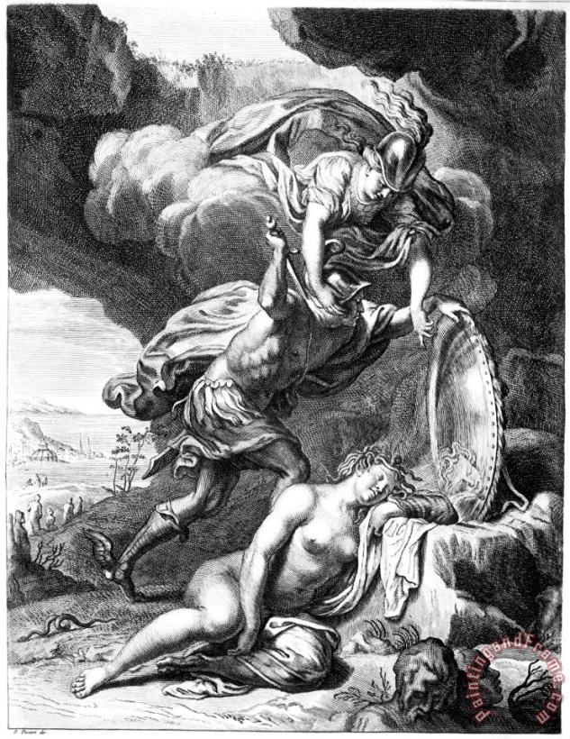Mythology: Perseus painting - Others Mythology: Perseus Art Print