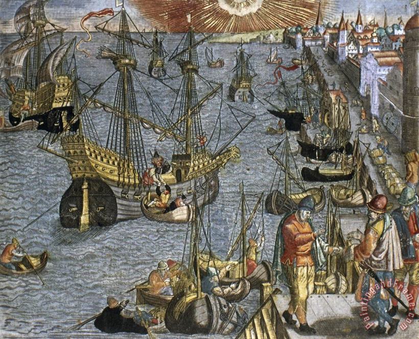 New World: Voyage, 1592 painting - Others New World: Voyage, 1592 Art Print