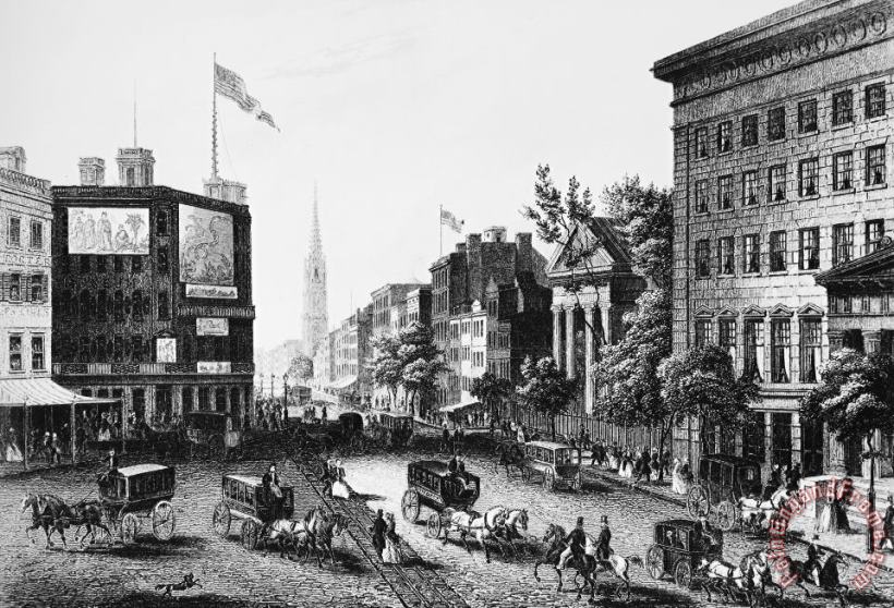 Others New York: Broadway, 1855 Art Painting