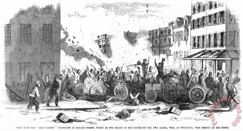 New York Gang War, 1857 painting - Others New York Gang War, 1857 Art Print