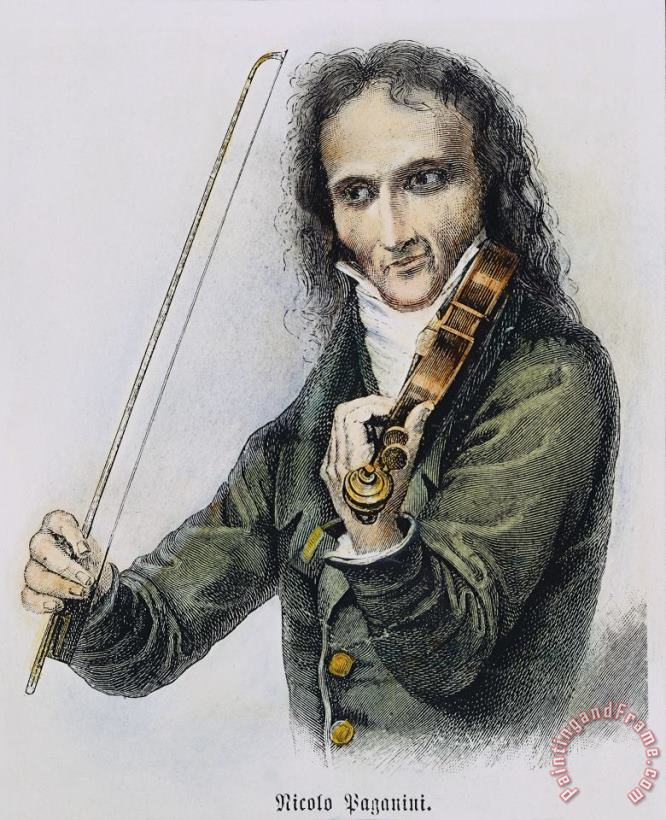 Others Nicolo Paganini (1782-1840) Art Painting