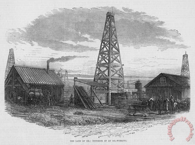 Others OIL WELL, 19th CENTURY Art Print