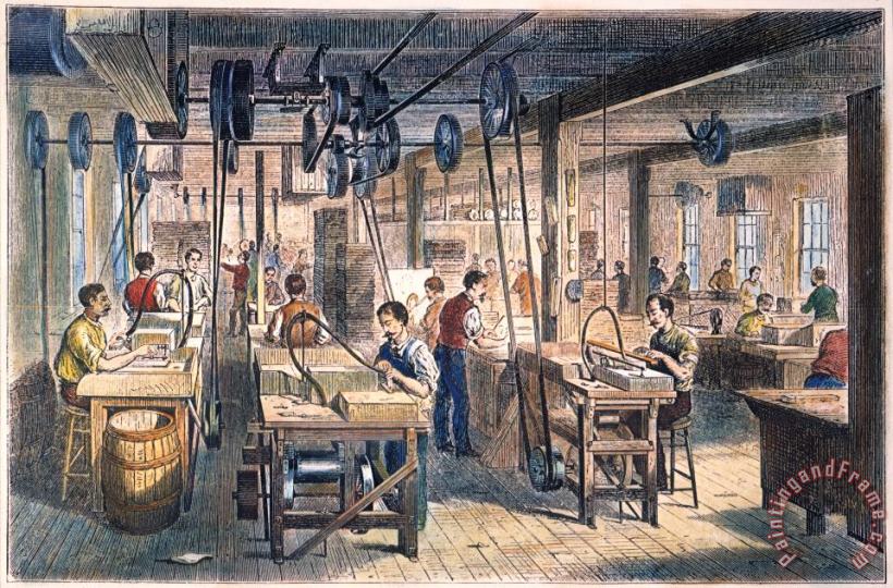Others Piano Manufacturing, 1878 Art Painting