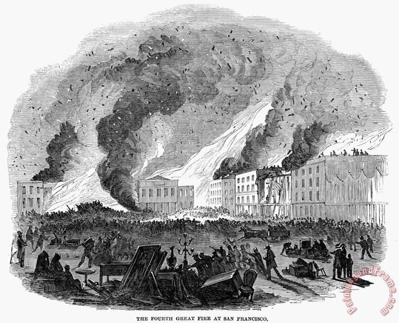 Others San Francisco: Fire, 1850 Art Painting