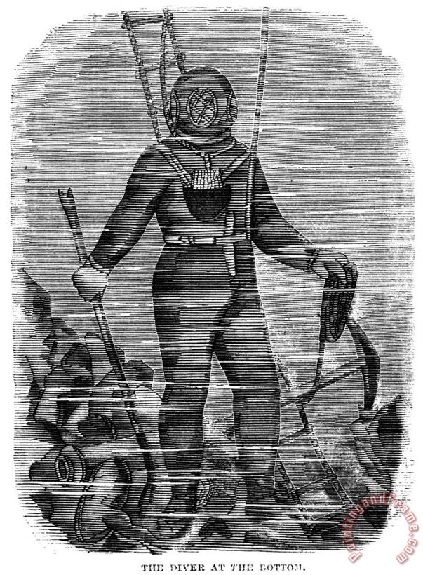 Sevastopol: Diver, 1858 painting - Others Sevastopol: Diver, 1858 Art Print