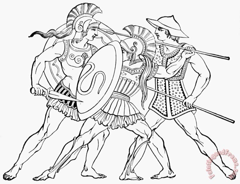 Spartan Warriors painting - Others Spartan Warriors Art Print