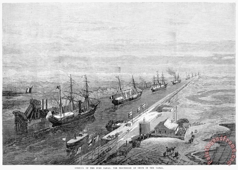 Suez Canal: Opening, 1869 painting - Others Suez Canal: Opening, 1869 Art Print