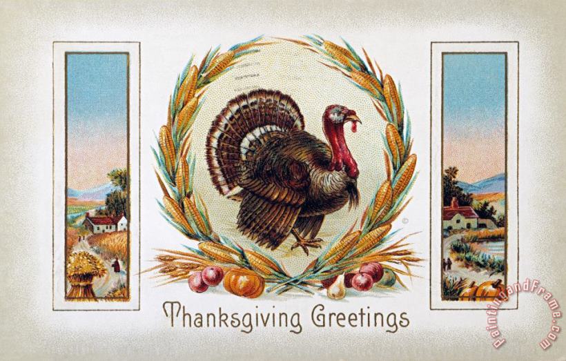 Thanksgiving Card, 1910 painting - Others Thanksgiving Card, 1910 Art Print