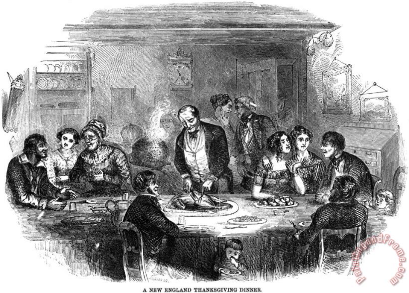 Others Thanksgiving Dinner, 1850 Art Print