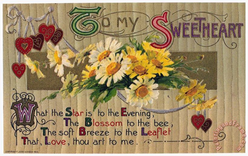 Valentines Day Card, 1910 painting - Others Valentines Day Card, 1910 Art Print