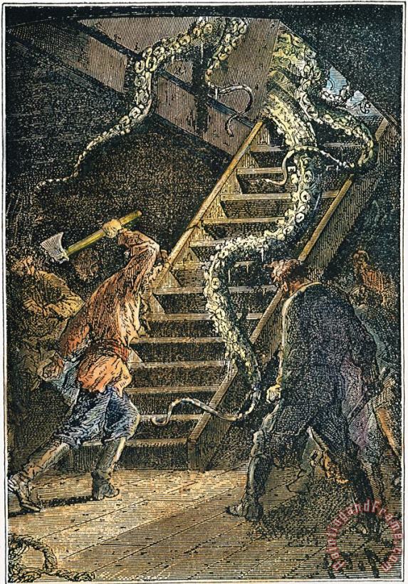 Verne: 20,000 Leagues, 1870 painting - Others Verne: 20,000 Leagues, 1870 Art Print