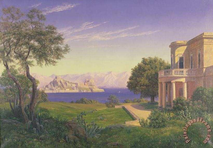 Others Villa Overlooking Capri Art Painting