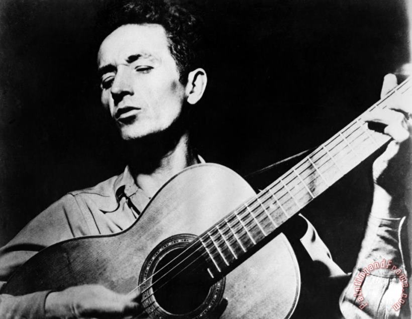 Others Woody Guthrie (1912-1967) Art Painting