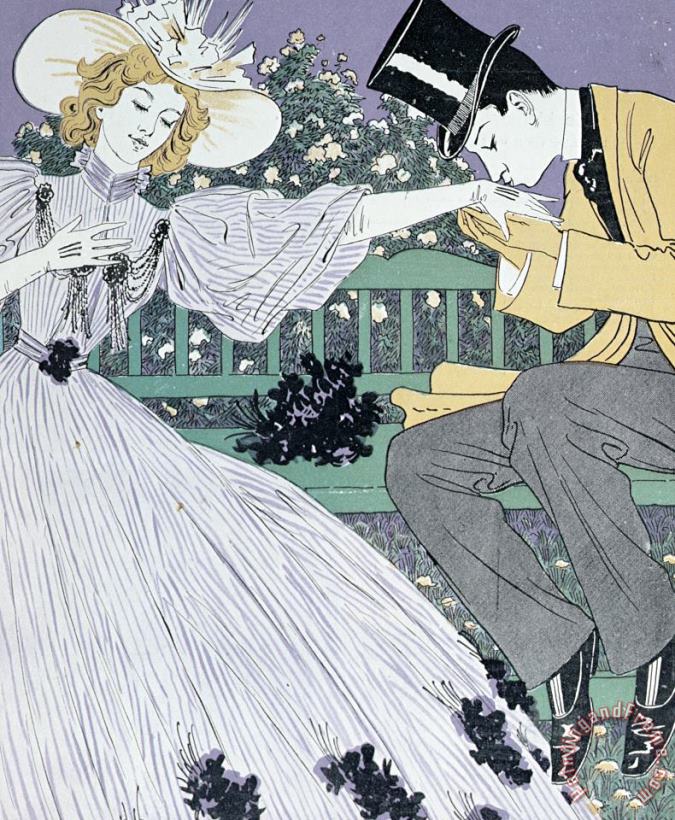 Lovers On A Bench painting - Otto Eckmann Lovers On A Bench Art Print