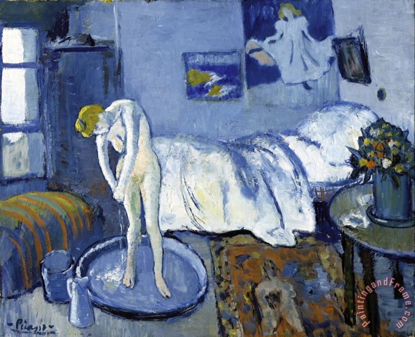 Pablo Picasso A Blue Room a Tub 1901 Art Painting