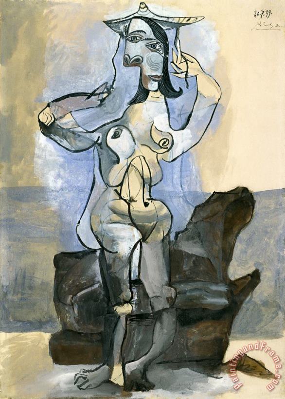 Pablo Picasso Bather by The Sea Art Painting