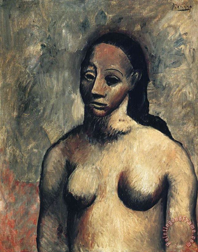 Pablo Picasso Bust of Nude Woman 1906 Art Painting