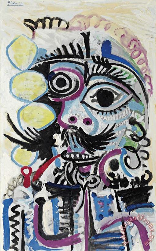 Buste D'homme painting - Pablo Picasso Buste D'homme Art Print