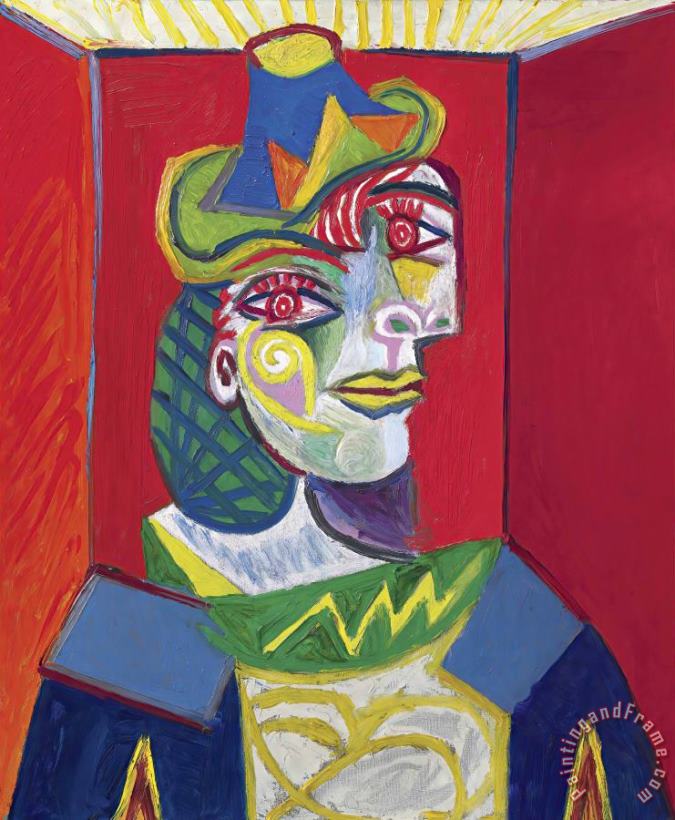 Pablo Picasso Buste De Femme (femme a La Resille) Art Painting