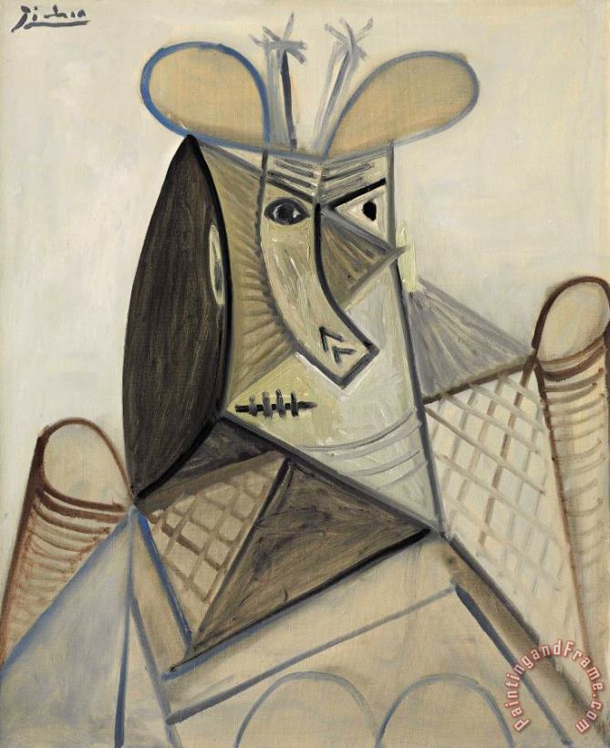 Buste De Femme Au Chapeau (dora Maar) painting - Pablo Picasso Buste De Femme Au Chapeau (dora Maar) Art Print