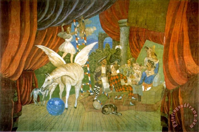 Pablo Picasso Curtain for The Ballet Parade 1917 Art Painting